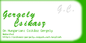 gergely csikasz business card